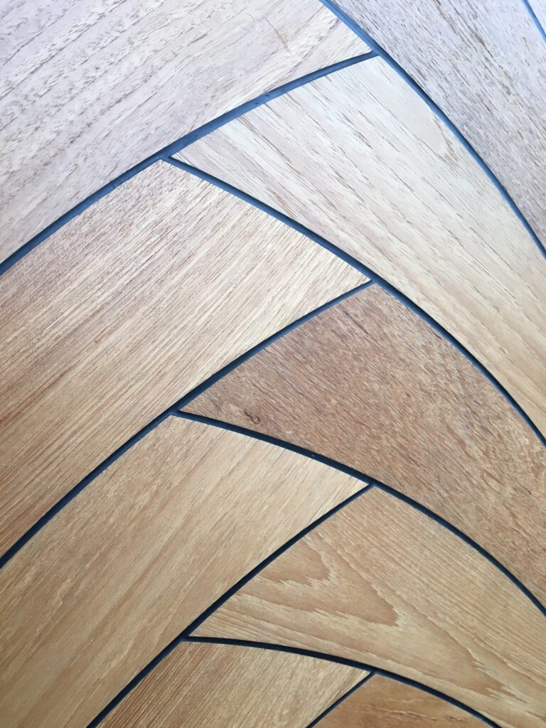 herringbone engineered flooring french oak nautic design black caulking select grade closeup