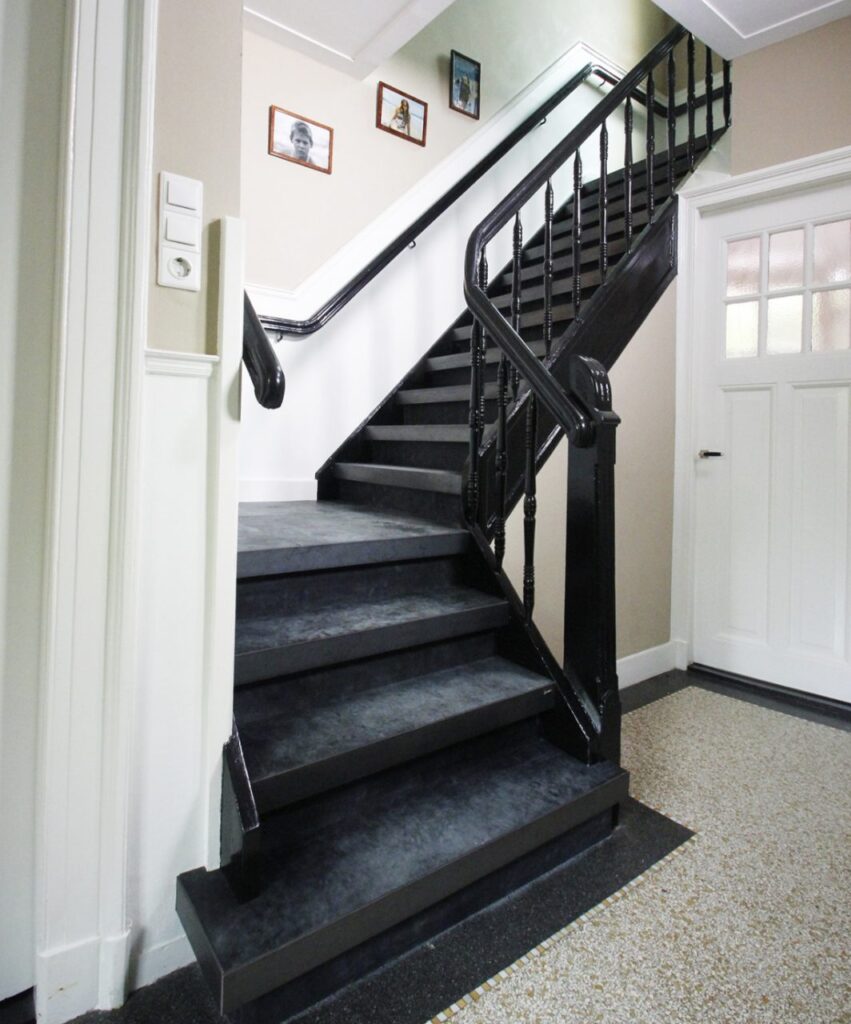 leather stairs color black ohlmann