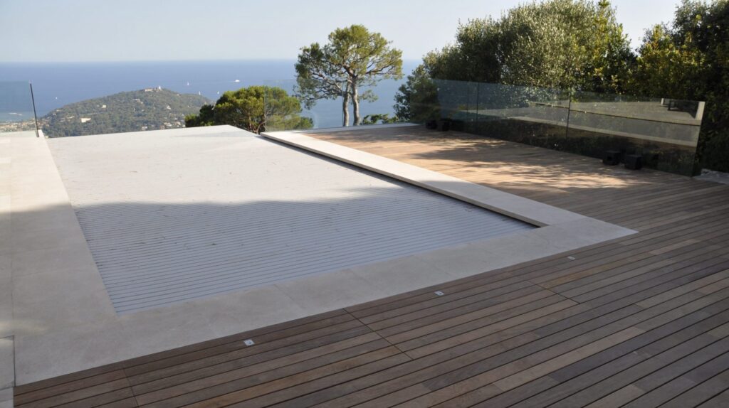 tablazz ipe terrace with pool classic mouting system