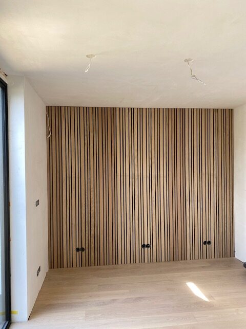 acoustic wall panels slats of different widths
