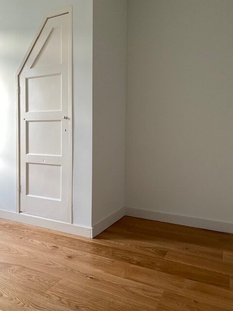 study with authentic panel door oak floor finished with royl oil