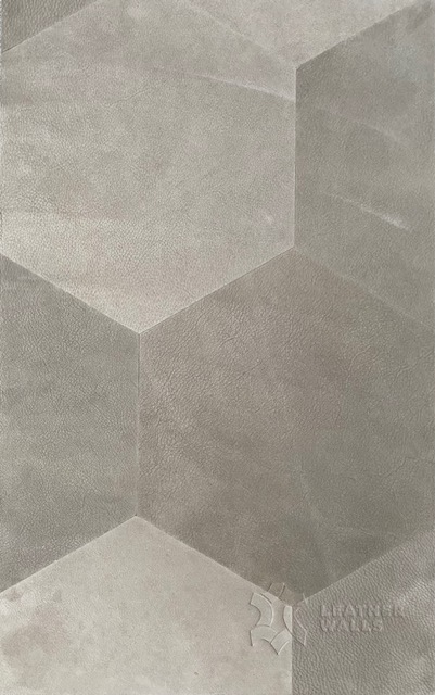 leather walls hexagon grey