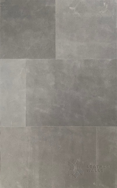 leather walls square grey